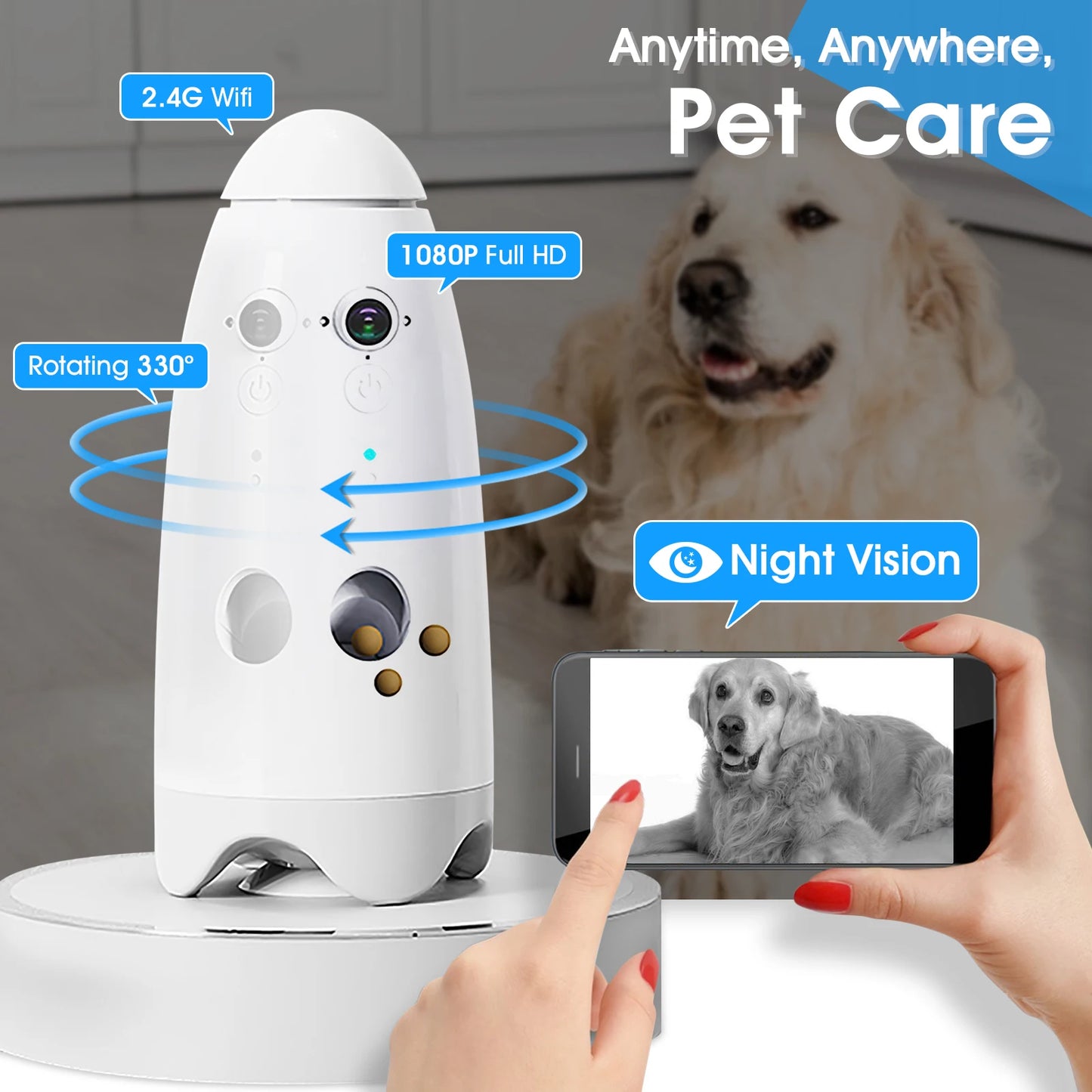 📹🐾 Monitoramento Inteligente para Pets – Veja, Fale e Recompense seu Pet de Qualquer Lugar!